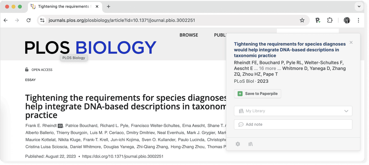 What does a reference manager browser extension do